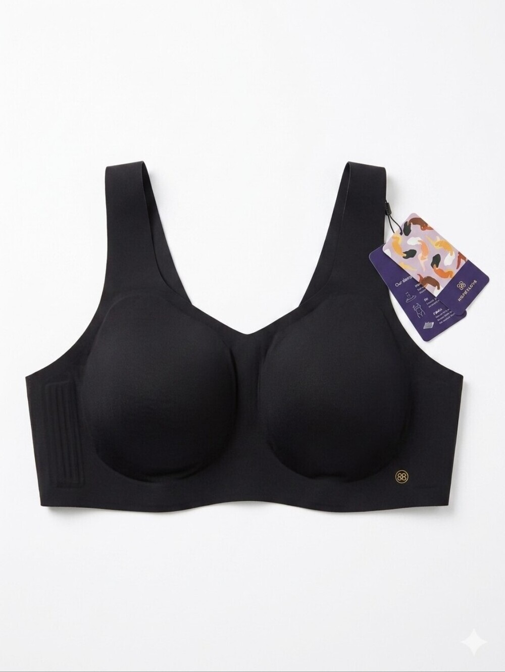 Honeylove SoftForm Wireless Bra NWT Black Size 1X 40C 40D Pullover LWBR0102